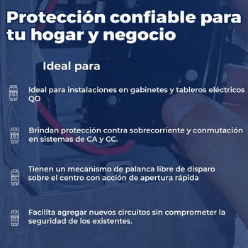 Pastilla Termomagnética Square D 1 x 15 ampers