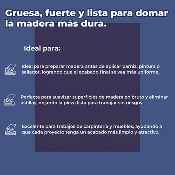 Lija Para Madera Gruesa Fandeli K-61 9 x 11 Pulgadas