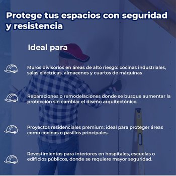 Panel yeso resistente al fuego RF 5/8 1.22X2