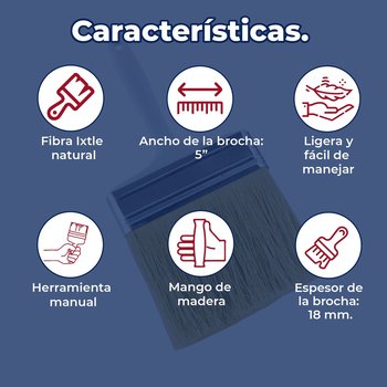 Brocha Byp la tradicional Ixtle 5” Pulgadas