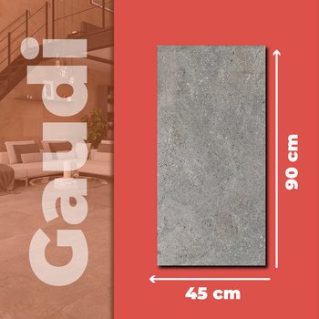 Piso Gaudi Gris Cesantoni 45x90 cm Rectificado