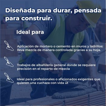 Cuchara Albañil Pretul Soldada 9 pulg