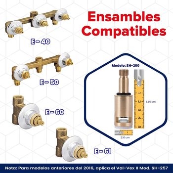 Válvula Empotrar Roscable Helvex E-60-II