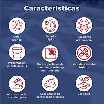 Cemento Acrílico Blanco Thermotek 4 Lt