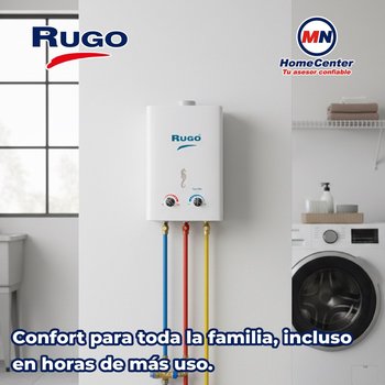 Calentador de Paso Instantáneo Rugo 12 L Gas Natural 2 Servicios