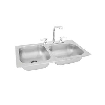 Fregadero M440 marca Eb Técnica 76 x 44 cm 2 Tinas