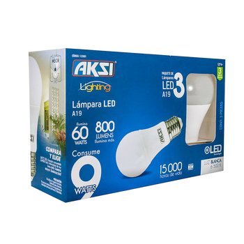 Paquete Foco Led 3 Piezas 9 Watts Luz Blanca