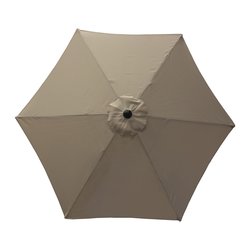 Sombrilla Jardín Con Manivela Acero Taupe