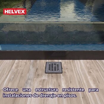 Coladera Helvex Rejilla Cuadrada 2584