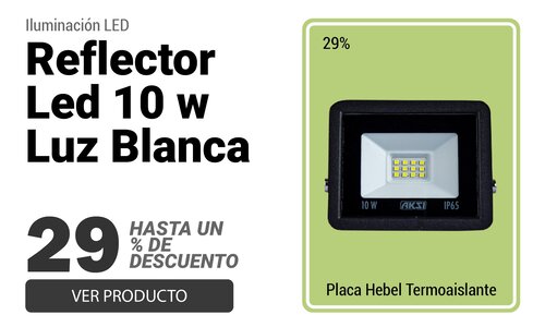 Reflector Led 10 w Luz Blanca 6500 K
