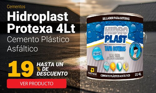 Tapagoteras Cemento Plástico Asfáltico Hidroplast Protexa 4 Lt