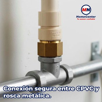 Conector CPVC Rosca Exterior Rugo 13 MM 1/2 Bronce