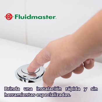 Botón Cromado de Descarga Sencilla Para WC Fluidmaster