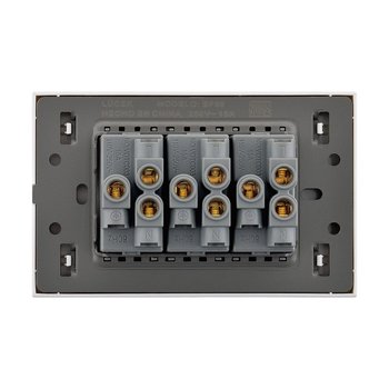 Placa 3 Contactos Lucek Flat Negro