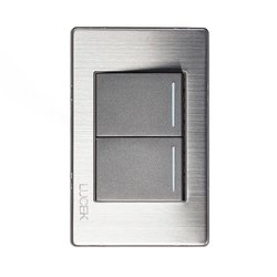 Placa 2 Apagadores Sencillos Lucek BP02MA