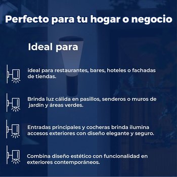 Luminario de sobreponer en Muro Vase Estevez 9W