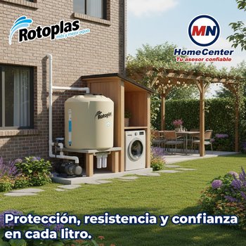 Tinaco Plus Beige 1100 L C/HERRAJES S/FILTRO 1.25X1.15 3-4 PE