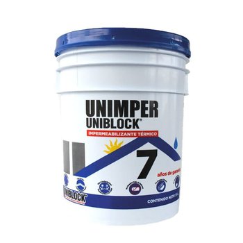 Impermeabilizante Acrílico Fibratado 19 L Unimper 7 Años