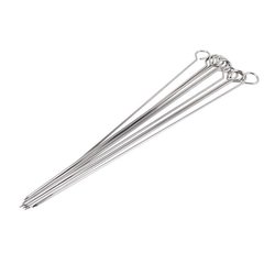 Pinchos para Asar Brochetas 10 Piezas en Acero Inoxidable Pinchos para Asar Brochetas 10 Piezas en Acero Inoxidable