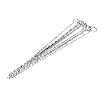 Pinchos para Asar Brochetas 10 Piezas en Acero Inoxidable