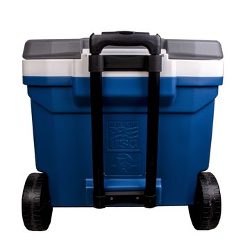 Hielera Latitude 60 Roller Igloo 94 latas c/ruedas gris y azul