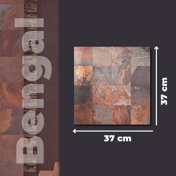 Piso Bengal Slate Daltile 45 x 45 cm Multicolor