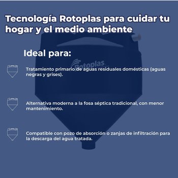 Biodigestor Rotoplas Autolimpiable 3000 L