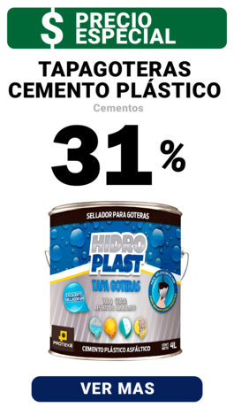 Tapagoteras Cemento Plástico Asfáltico Hidroplast Protexa 4 Lt