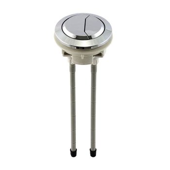 Botón Premium Cromado Descarga Dual 58mm