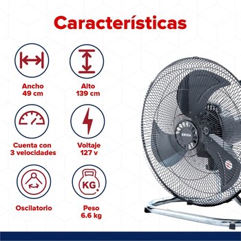 Ventilador 2 En 1 Aspas Aluminio 18" Brisa