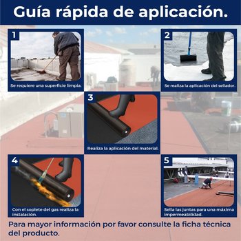 Imper prefabricado APP Sikashield 4.5mm F PL gravilla roja
