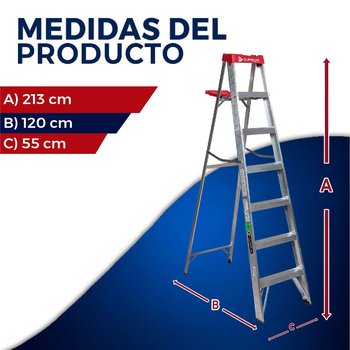 Escalera Tijera Cuprum Aluminio 6 Peldaños