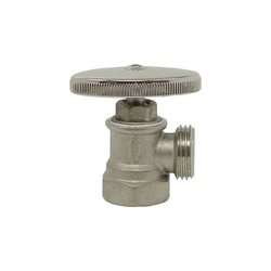 Llave de Control Angular Metálica Roscable Satinado ½ x ½ Rugo