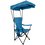Silla plegable p/playa o camping azul con toldo y bolsa