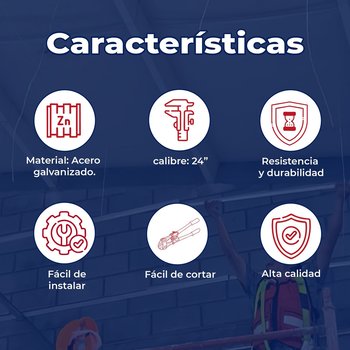 Canaleta de Carga Calibre 24 1 1/2X3.05 M