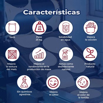 Cal para Nixtamal Nixtacal Saco de 25 kg