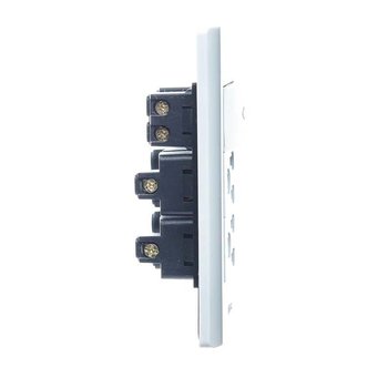 Placa 1 Apagador Sencillo 2 Contactos Lucek Bco mod BA20B