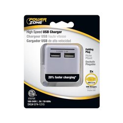 Cargador usb de pared 2 puertos 3.4 a