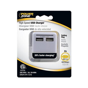 Cargador usb de pared 2 puertos 3.4 a