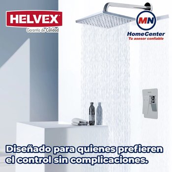 Llave Monomando Para Regadera Spiga Sin Desviador Cromo Helvex