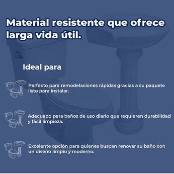 Paquete sanitario Oxford color marfil marca Cato