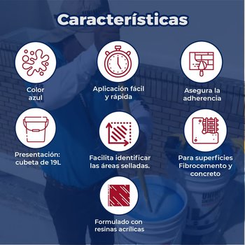 Sellador Acrílico Unimper Uniblock Azul 19 L