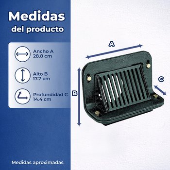Coladera Pretil para Azotea Tubo 4 pulg de Roscar Helvex 4954