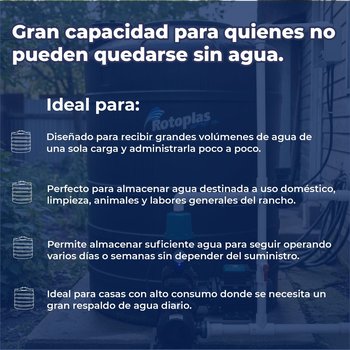 Tanque Para Agua Rotoplas Estándar Negro 22000 L