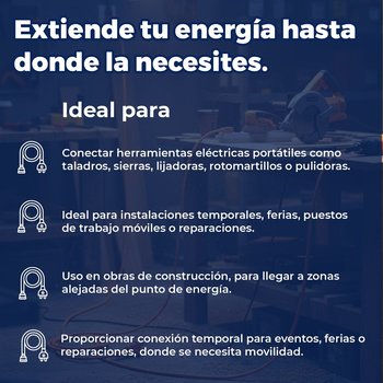 Extensión Eléctrica Volteck Naranja 8 m