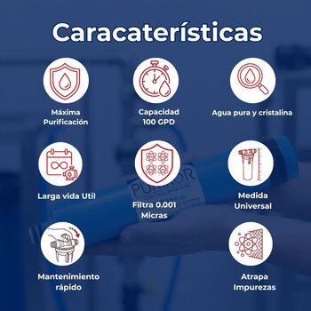Membrana Para Osmosis Inversa Purikor 100 Galones