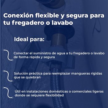 Manguera Para Fregadero Flexible Coflex ½ x ½ pulgada