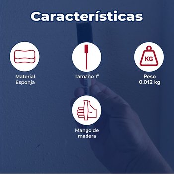 Brocha de Espuma Poliuretano BYP Mayor Precisión 1" Pulgada