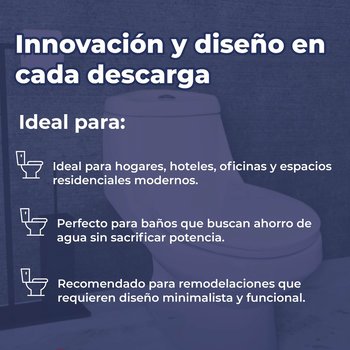 Sanitario WC one pice blanco alargado dual flush 4.2 L Foncer