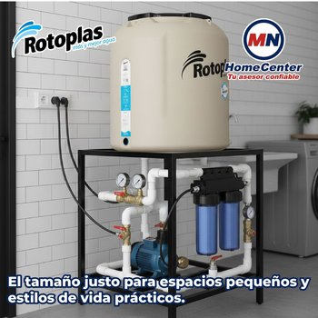 Tinaco Plus Beige 450 L C/HERRAJES S/FILTRO 98X87 1 PE